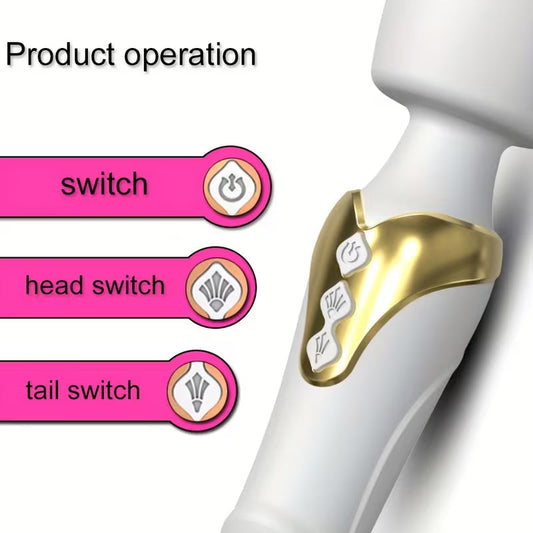 Ergonomic Targeted Pleasure Wand with Two-Engine System